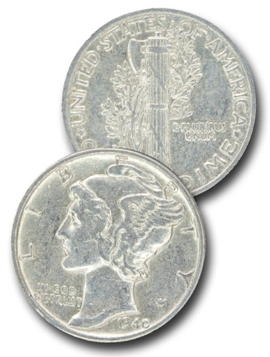 CD-940 - 1940 Mercury Dime - Mystic Stamp Company