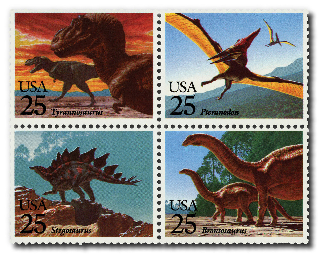 2422-25 - 1989 25c Prehistoric Animals