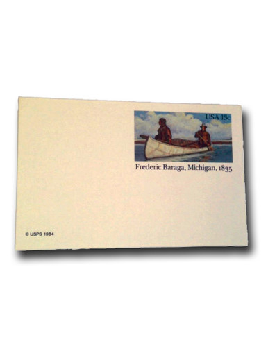UX103 - 1984 13c Postal Card - Frederic Baraga - Mystic