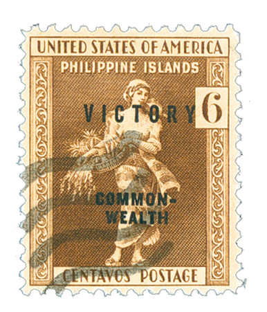 PH487 - 1945 6c La Filipina, Golden Brown, Philippine Islands