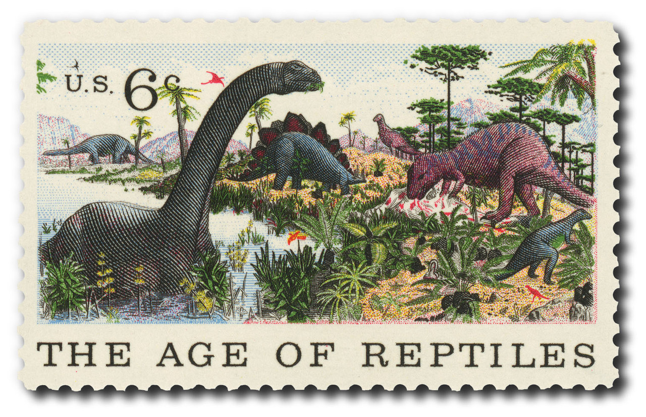 1390 - 1970 6c Natural History: The Age of Reptiles