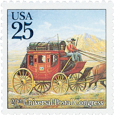 切手106 2434 - 1989 25c Traditional Mail Delivery: Stagecoach - Mystic