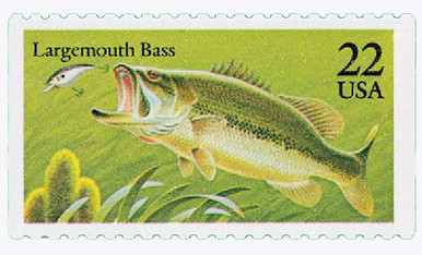 2207 - 1986 22c Fish: Largemouth Bass - Mystic Stamp Company