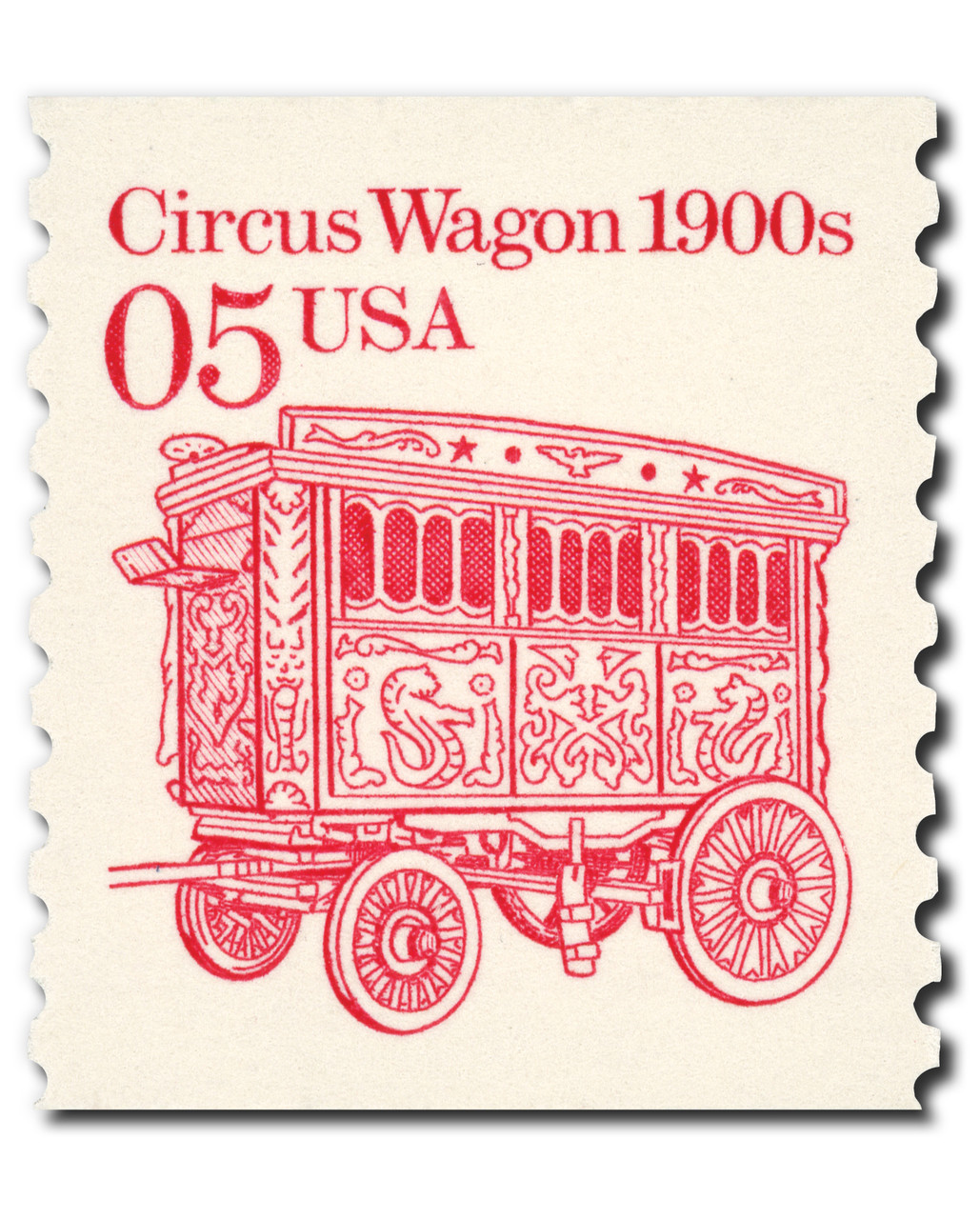 1990 Circus Wagon Stamp