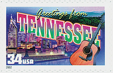 3602 - 2002 34c Greetings From America: Tennessee - Mystic Stamp