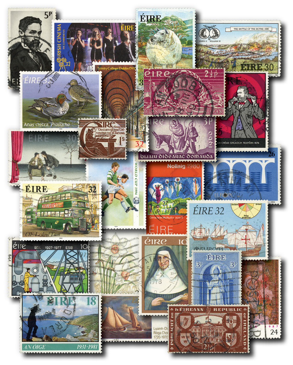 MP1543 - Ireland, 500 Different Commemorative Stamps