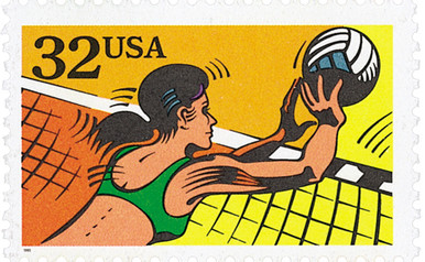 【希少】プレメモ WORKING!! ポイントシール 応募券 95点分 2961 - 1995 32c Recreational Sports: Volleyball - Mystic Stamp Company