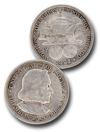 CC-893 - 1893 Columbian Commemorative Silver Half Dollar Coin