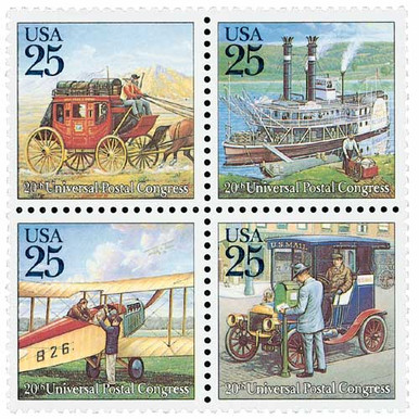 2434-37 - 1989 25c Traditional Mail Delivery - Mystic Stamp