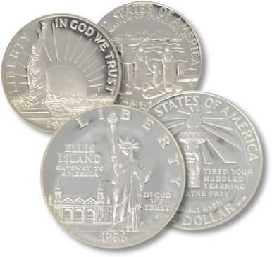 M12003 - 1986 Libery Silver Dollar & Half Dollar, Proof - Mystic