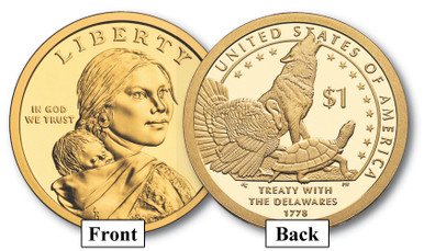 CW-013P - 2013 $1 Native American Coin - 1778 Treaty with The CW-013P - 2013 $1 Native American Coin - 1778 Treaty with The