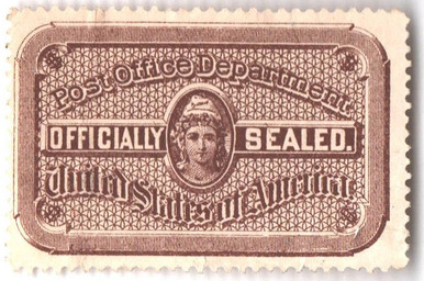 OX11 - 1900 Post Office Seal - Perf 12, Red Brown - Mystic Stamp