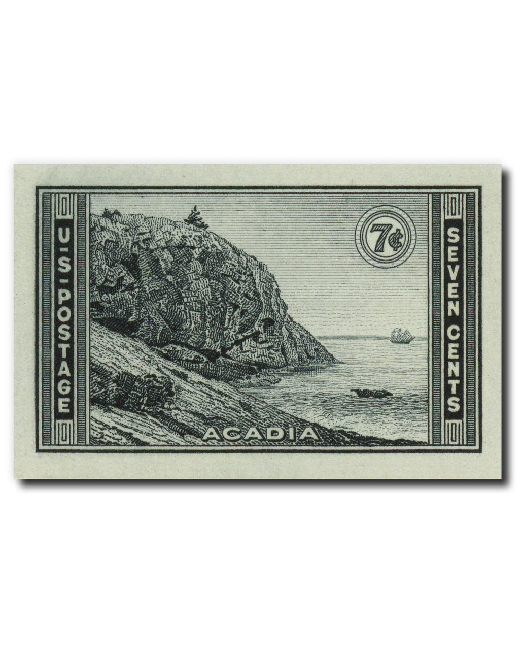 762 - 1935 7c Acadia, Maine, Black, Imperf.