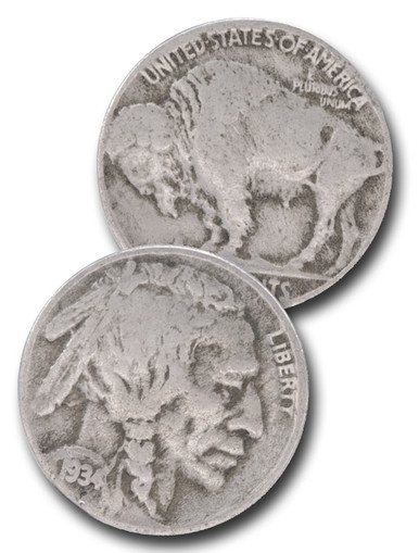 CN-934D - 1934-D Buffalo Nickel - Mystic Stamp Company