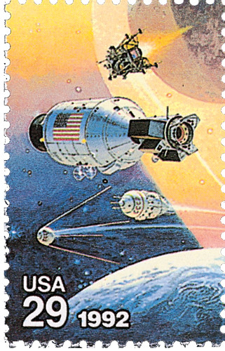 Vostok UNITED STATES STAMP ALBUM③ 2633 - 1992 29c Space Accomplishments: Apollo Spacecraft - Mystic