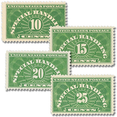 QE1-4 - 1925-55 Special Handling Stamps, Set of First 4