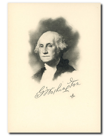 AC618 - George Washington Portrait Card - Mystic Stamp Company