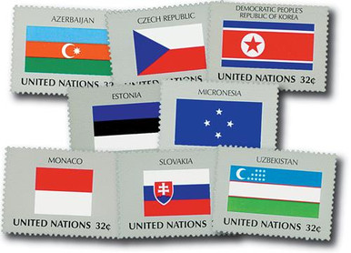 UN719-26 - 1998 World Flags - Mystic Stamp Company
