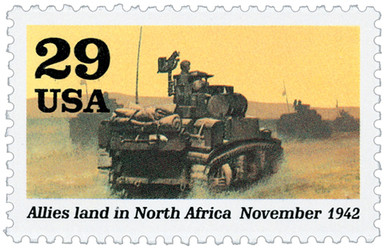 2697j - 1992 29c World War II: Allies Land in North Africa