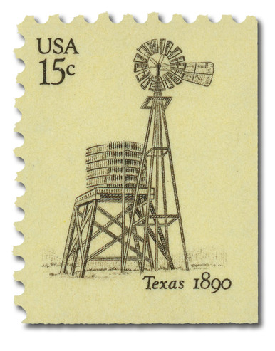 1742 - 1980 15c Windmills: Texas - Mystic Stamp Company