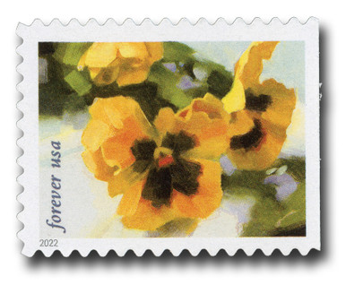5732 - 2022 First-Class Forever Stamp - Snowy Beauty: Pansy
