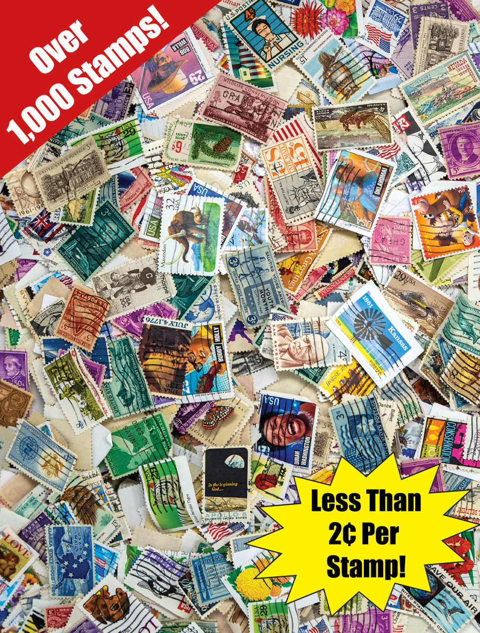 M6554 - HUGE Value 1000+ US Stamps