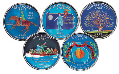 CN199925C - 1999 Colorized U.S. State Quarters, Set of 5 - Mystic