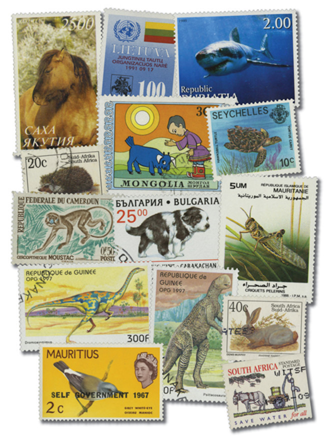 MP1084 - Animals, 500 Different Stamps