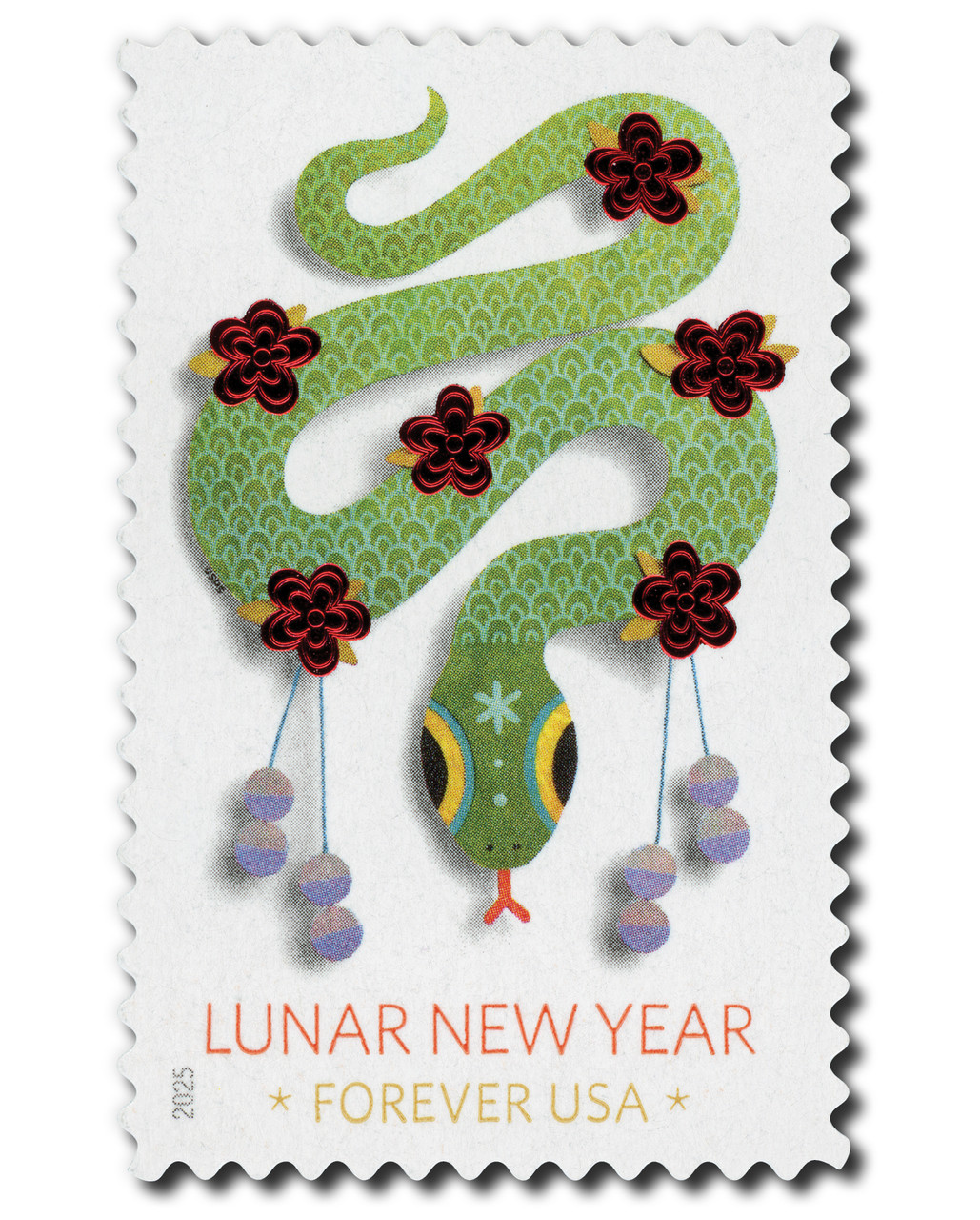 5952 - 2025 First-Class Forever Stamp - Lunar New Year, Year of the Snake
