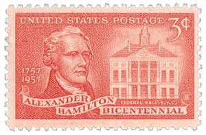 1086 - 1957 3c Alexander Hamilton - Mystic Stamp Company