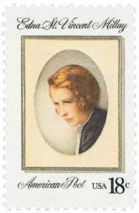 1926 - 1981 18c Edna St. Vincent Millay - Mystic Stamp Company