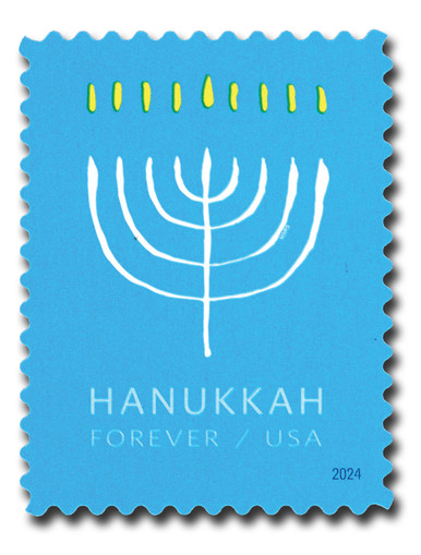 5945 - 2024 First-Class Forever Stamp - Hanukkah - Mystic Stamp