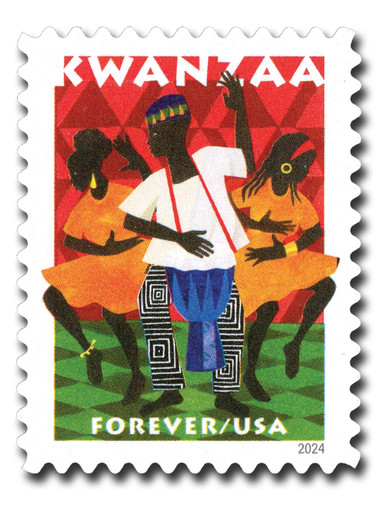 5946 - 2024 First-Class Forever Stamp - Kwanzaa - Mystic Stamp Company