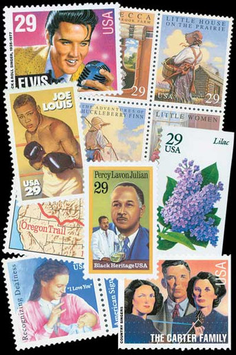 3127 外国切手 アメリカ 1993年 クリスマス 田型 2種 YS1993 - 1993 Commemorative Stamp Year Set - Mystic Stamp Company