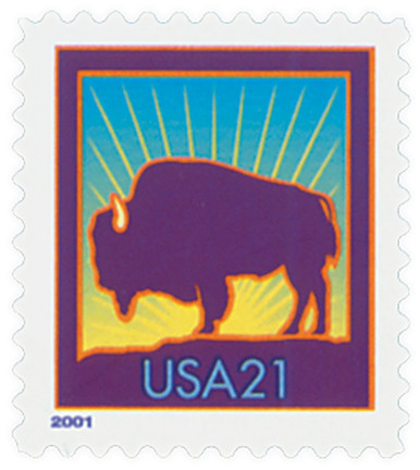 3468 - 2001 21c Bison, Large 2001 - Mystic Stamp Company