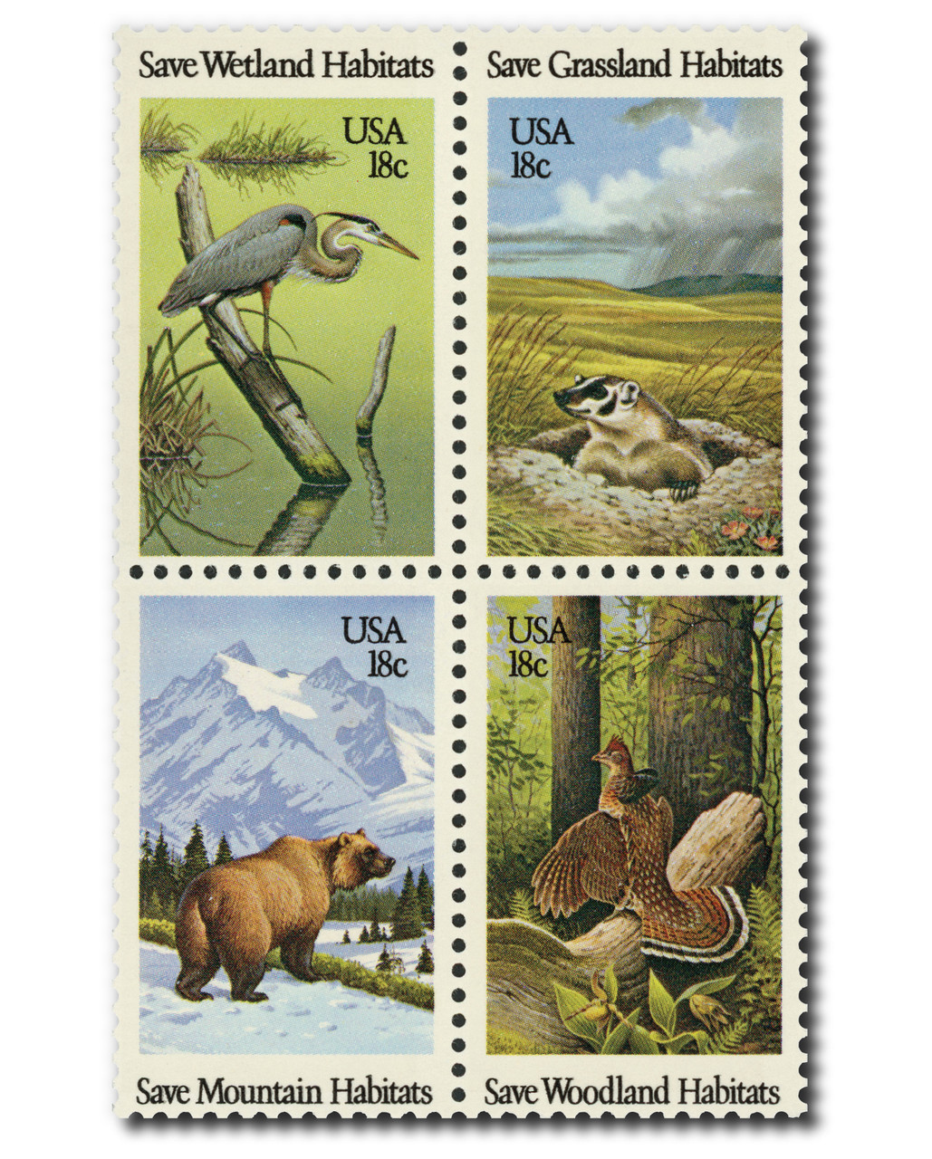 1921-24 - 1981 18c Preservation of Wildlife Habitat