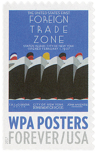 5185 - 2017 First-Class Forever Stamp - WPA Posters: The United