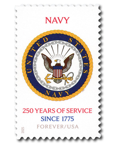 s*i様 TOTOPGU トップガン UNITED STATES navyステッ 6004 - 2025 First-Class Forever Stamp - US Navy 250th Anniversary