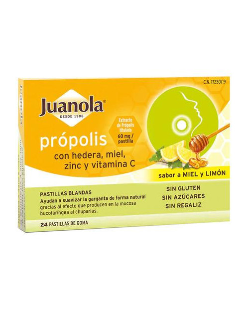 Pastillas blandas própolis miel y limón juanola