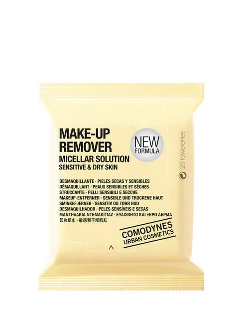 Toallitas make-up remover micellar solution piel seca/sensible comodynes