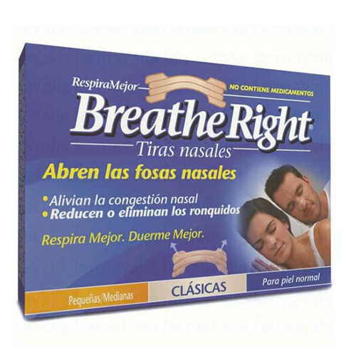 Breathe right pequeño tira nasal 30 unidades