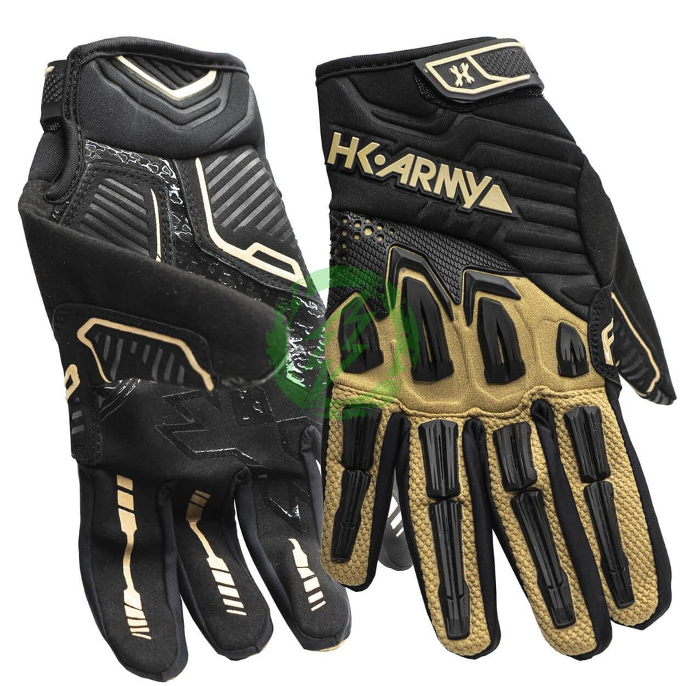 Gants Paintball Tactiques HK Army Hardline Armored - Taille Large, Couleur Blackout, Neufs