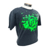  Amped Airsoft T-Shirt Green Splatter | Dark Heather Grey 