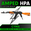 Amped Builds Amped Custom HPA CYMA CM048 AK-47 Metal Airsoft Rifle | Wood Furniture 