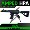 Amped Builds Amped Custom HPA G&G Combat Machine CM16 Wild Hog 7" Airsoft Rifle (Black) 