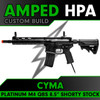 Amped Builds Amped Custom HPA CYMA Platinum M4 QBS Rifle 8.5" M-LOK w/ Shorty Stock 