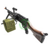  Lancer Tactical Full Metal M240 AEG Squad Machine Gun | Black & Wood 