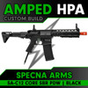 Amped Builds Amped Custom HPA Specna Arms SA-C12 CORE M4 SBR PDW Keymod Black Airsoft Rifle 