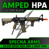 Amped Builds Amped Custom HPA Specna Arms SA-E04 EDGE RRA M4 SBR RIS Half-Tan Airsoft Rifle 