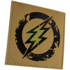 Amped Airsoft Amped Patch 3.5" Amped Logo Laser Cut Velcro Patch | Infrared IR / Black 